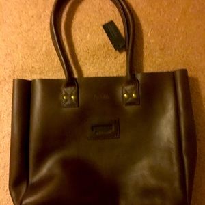 Parker Clay Dark Brown Merkato Signature Tote NWT